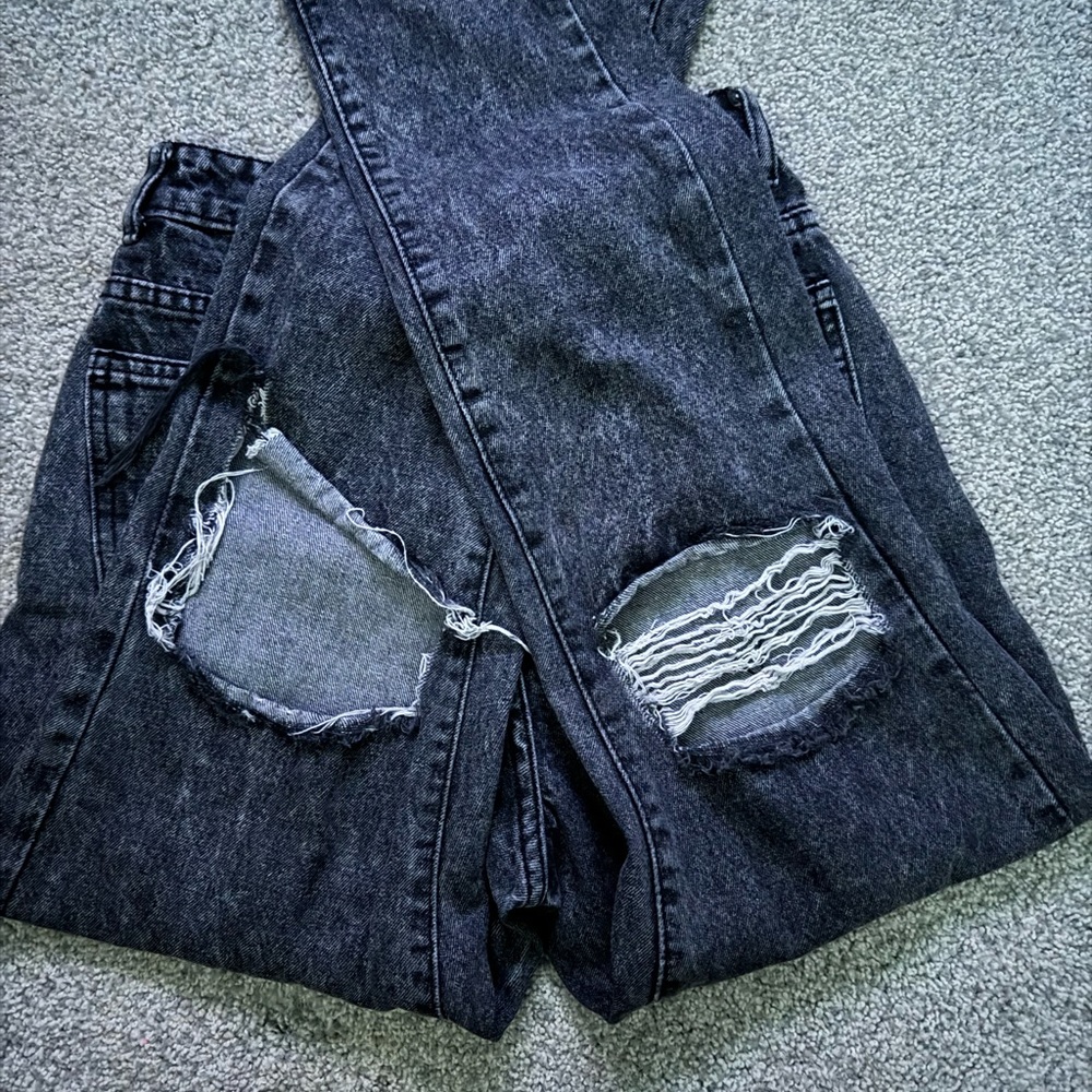 Shein Black Washed Jeans